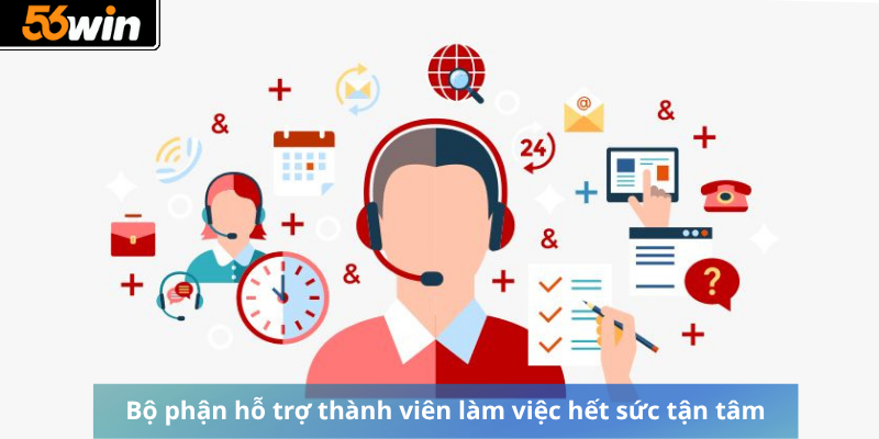 Bộ phận hỗ trợ thành viên làm việc hết sức tận tâm